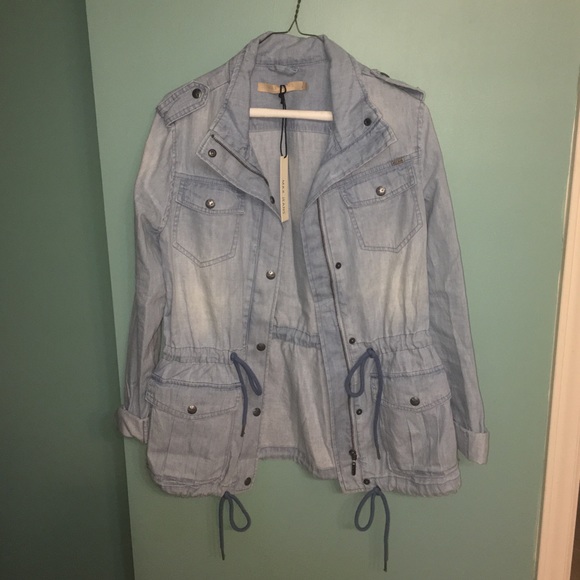 NWT Max Jeans Cloud Wash Utility Jacket - Picture 2 of 7